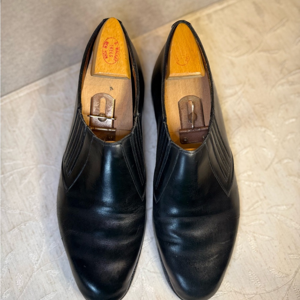 Vtg Simpson Piccadilly Men's Black Leather Chelsea Loafers UK 8.5 E / Tree incl. - Picture 5 of 15